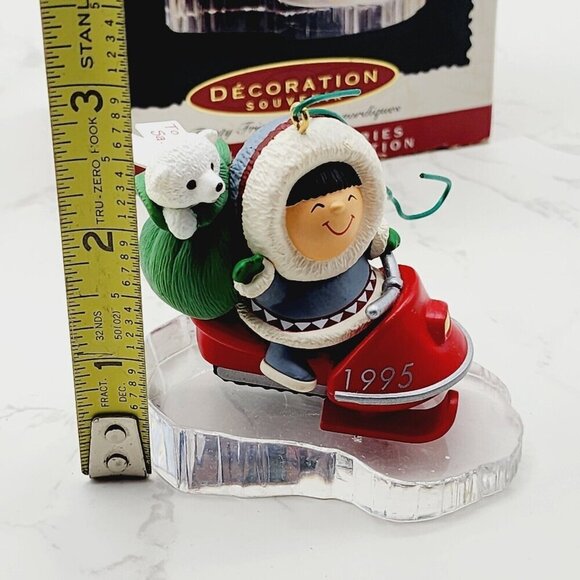 Hallmark Keepsake Ornament Frosty Friends Eskimo Sleigh 1995 Collectors Vintage - Picture 5 of 6